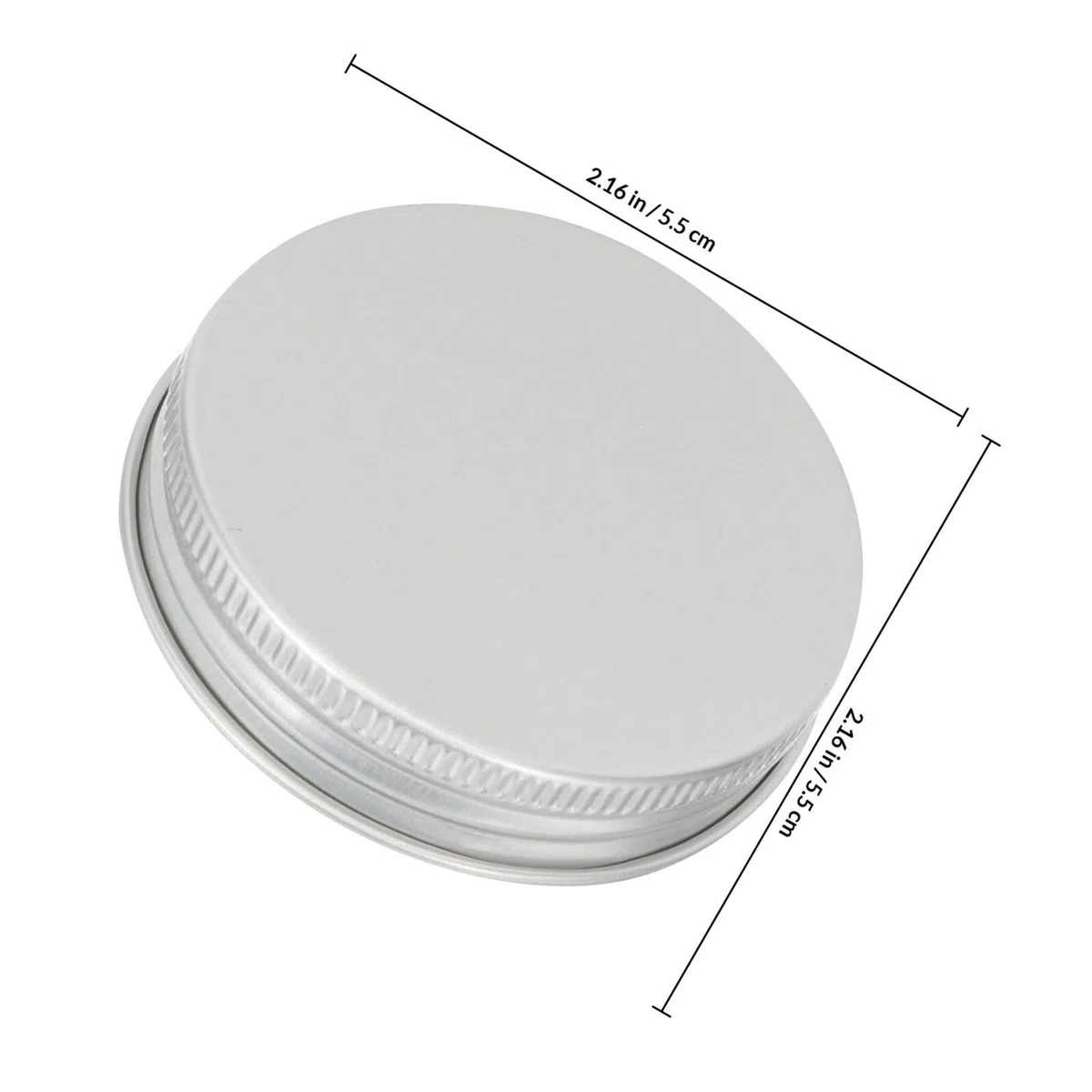 Tapas de Botellas de Aluminio Rosca, Resistentes Deformación 50 Color Plata, Pack de 50 Unidades Prácticas para Frascos de 53Mm para Uso en Cocina