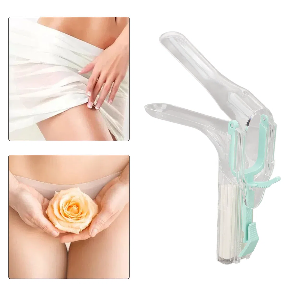 Espéculo Vaginal con Diseño de Luz LED, Espéculo Médico Indoloro de Superficie Lisa, Reutilizable, ángulo Ajustable, Material de PP