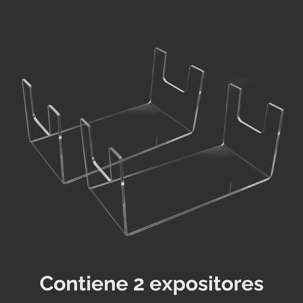 Tissting 2 Unidades Soporte de Exhibición de Acrílico Transparente – Mostrador con Película Protectora Adhesiva para Vitrinas, Escaparates y Productos de Colección
