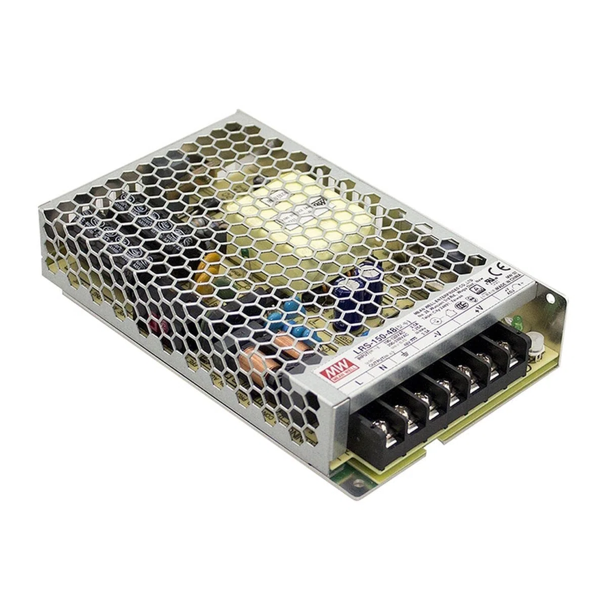 MeanWell LRS-150-24 - Fuente de alimentación industrial (156 W, 24 V, 6,5 A)