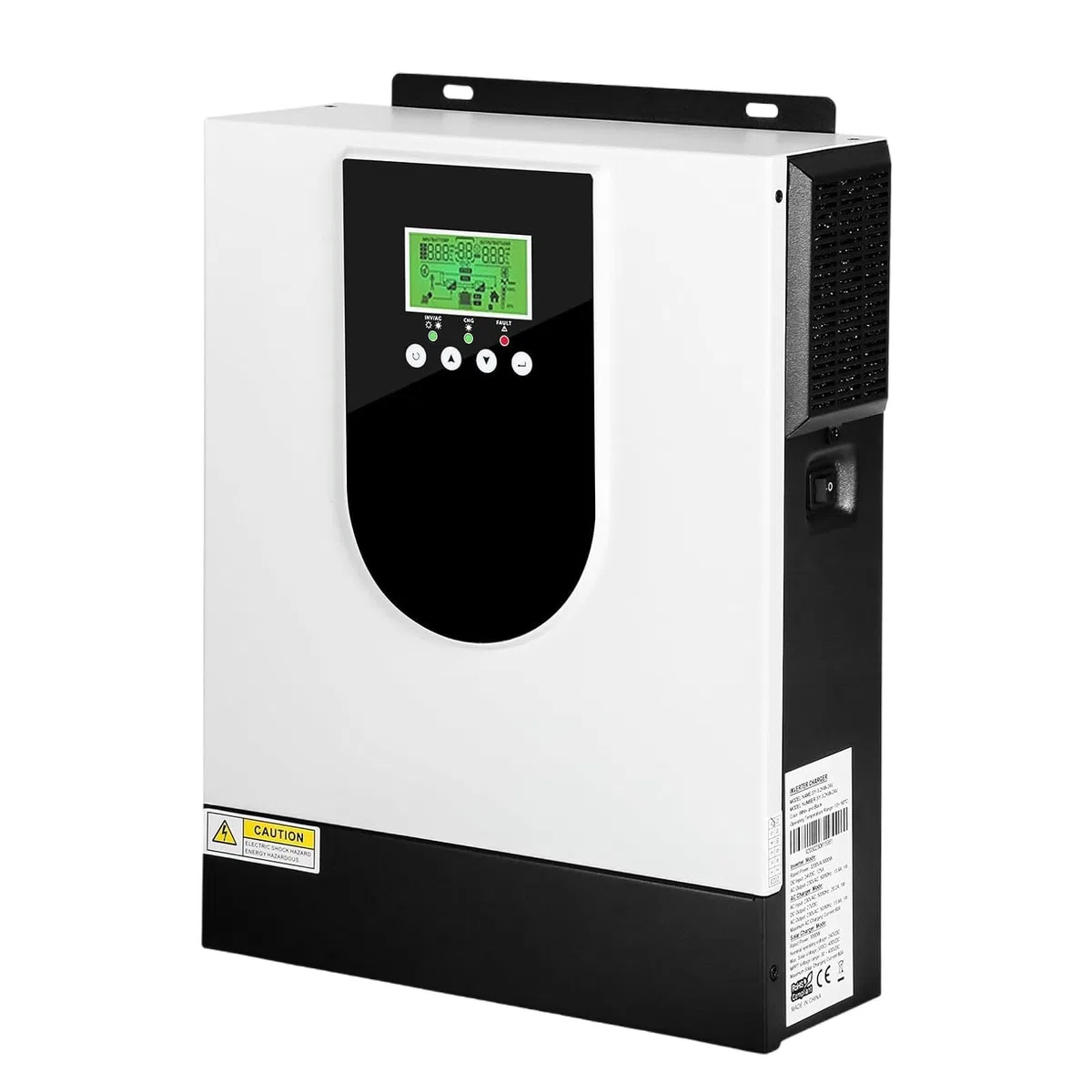 Inversor híbrido de 3000 W, inversor solar de onda sinusoidal pura con batería de 24 V y controlador solar MPPT de 80 A para sistema de almacenamiento de energía doméstico fuera de la red