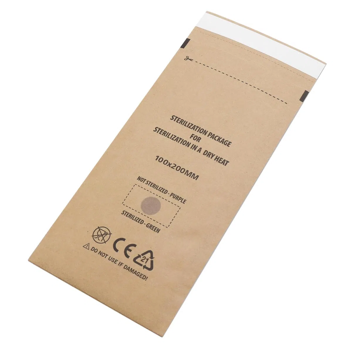 Sarini Bolsas de esterilización Kraft autonombradas con Autoclave,esterilizador seco,Bolsa de cosméticos para esterilización,Herramienta para decoración de uñas,100 Uds. (100 X 200mm)