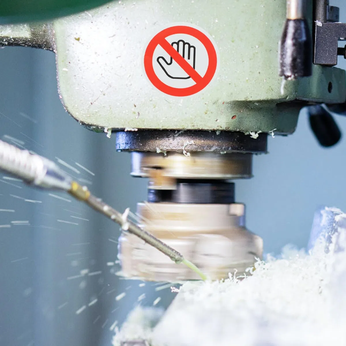 Homfou – Lote de 50 pegatinas autoadhesivas para no tocar 1 pulgada etiquetas de seguridad adhesivas para almacén industria, advertencia visible, superficie lisa