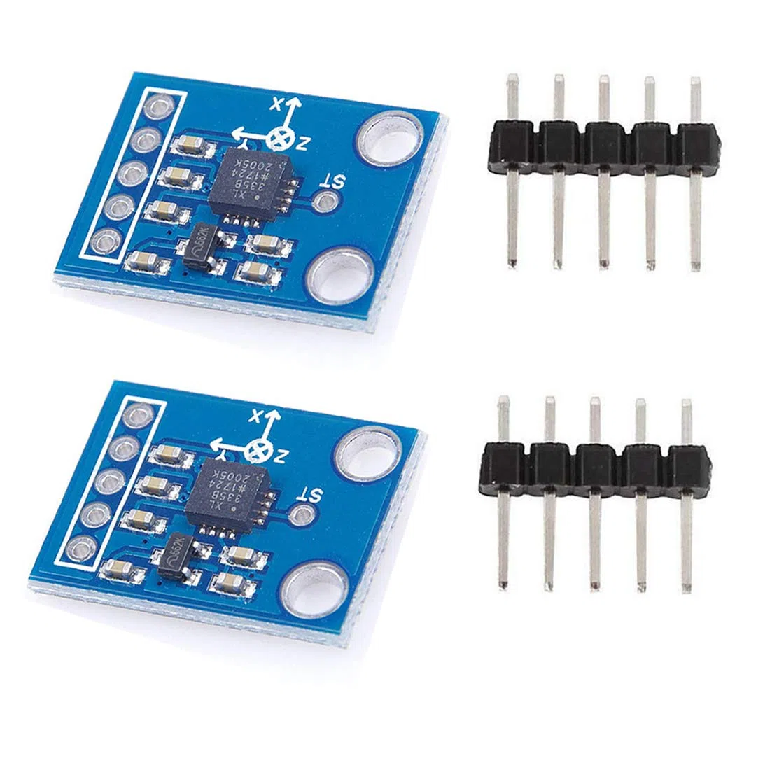 HiLetgo 2pcs ADXL335 3-Axis Accelerometer Angular Transducer Sensor GY-61 Accelerometer Sensor Angular Transducer Sensor Analog Output 3-5V for Arduino