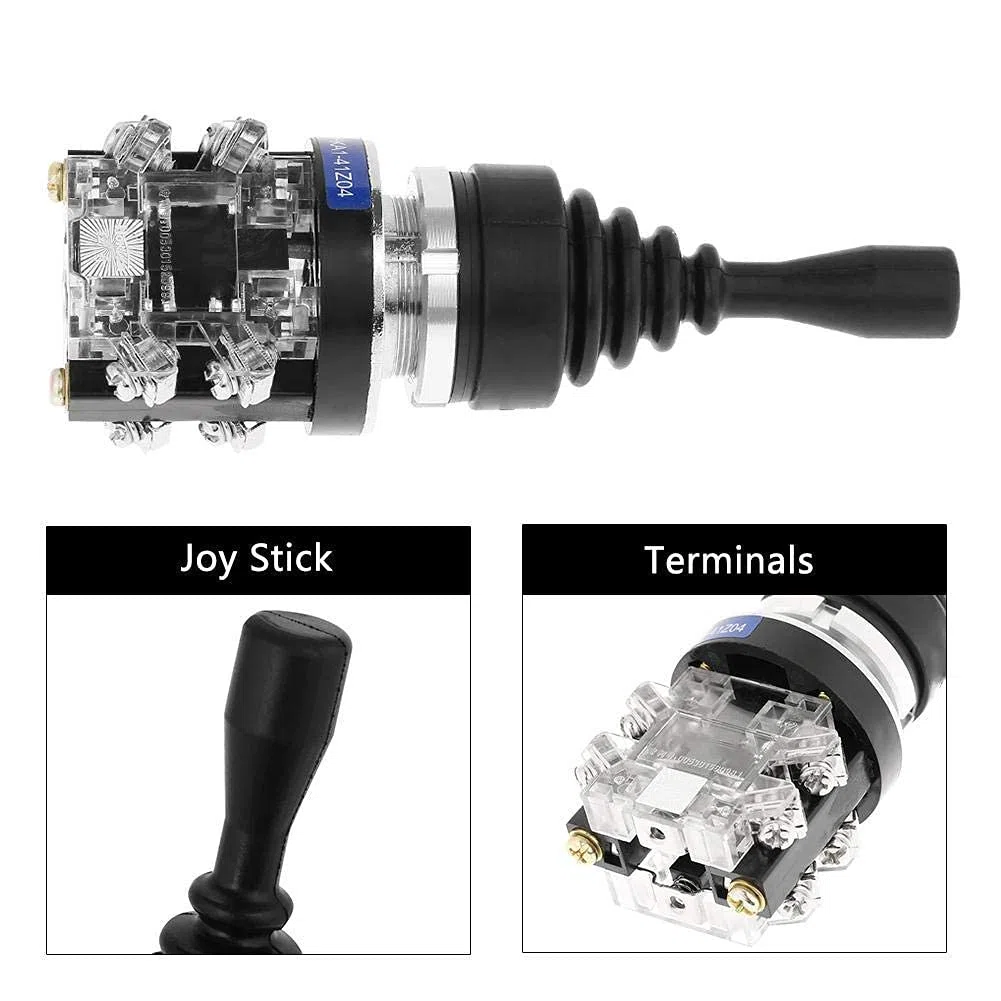 Joystick-Schalter mit 4 Positionen 4NO Spring Return Momentary Joy Stick Ersatz f¨¹r HKAI-41Z04