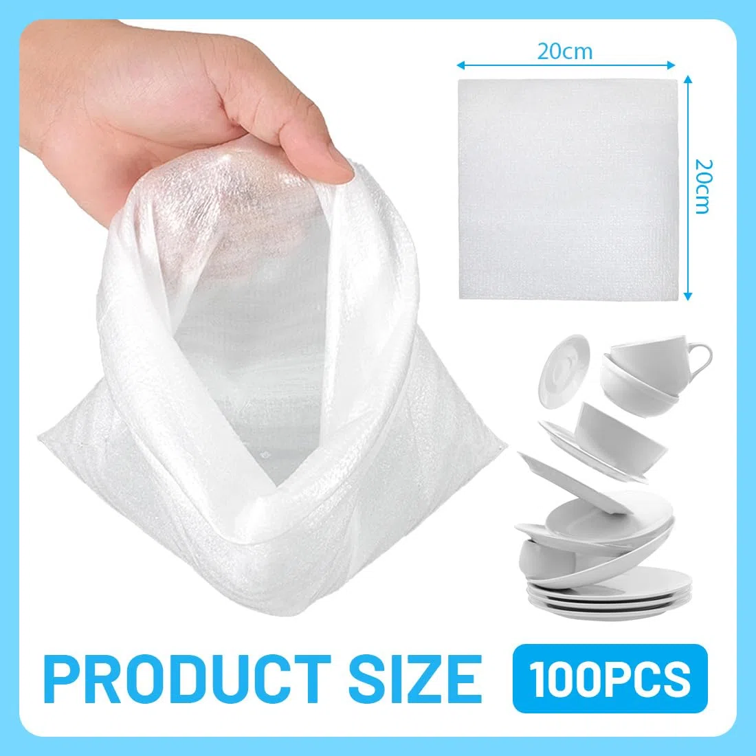 Cajas Mudanza, 100 Piezas 20x20cm Espuma Embalaje, Mudanza, Embalaje Mudanza, Papel De Embalar, Für Cajas Platos Vasos Transporte
