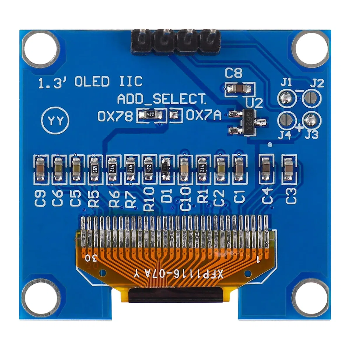 Módulo de pantalla OLED de 1,3 pulgadas, interfaz IIC I2C, controlador SH1106, módulo de visualización de pantalla de 128 x 64 píxeles, compatible con Arduino y Raspberry Pi