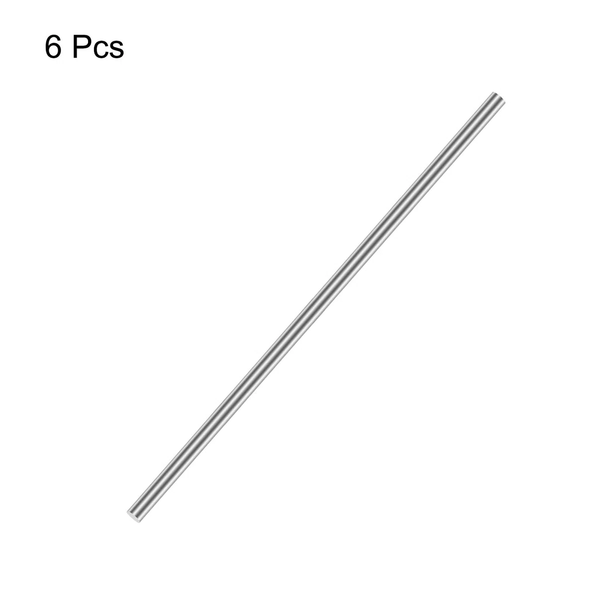 QUARKZMAN 4mm x 400mm 304 Inoxidable Acero Sólido Redonda Varilla para Bricolaje Artesanía - 6uds