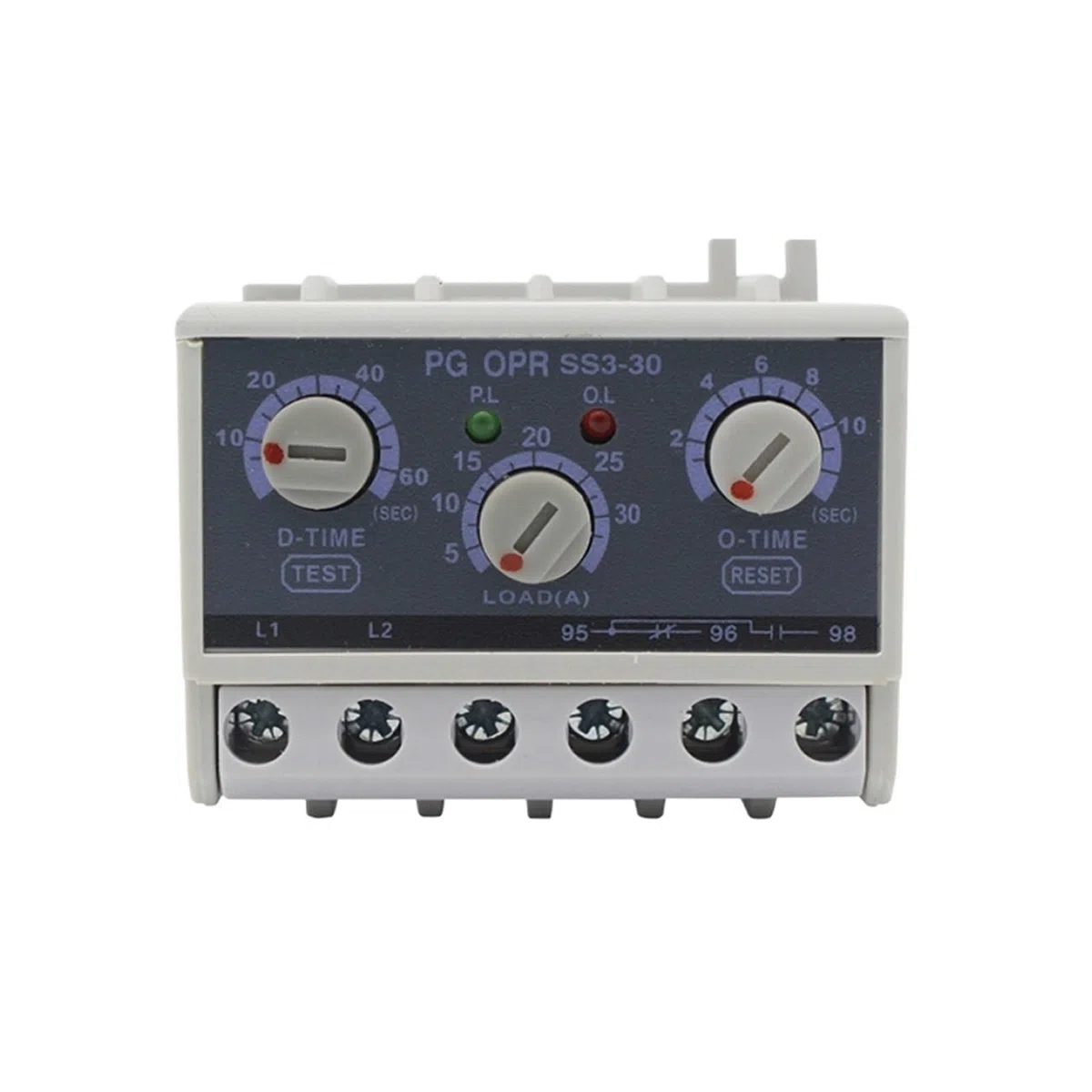 DEBLAN 5-30A 90V-260V SS3-30/60 Protector de Motor de retardo de Viaje de Arranque Ajustable independientemente protección de relé de sobrecarga térmica (Size : SS3-30 5-30A)