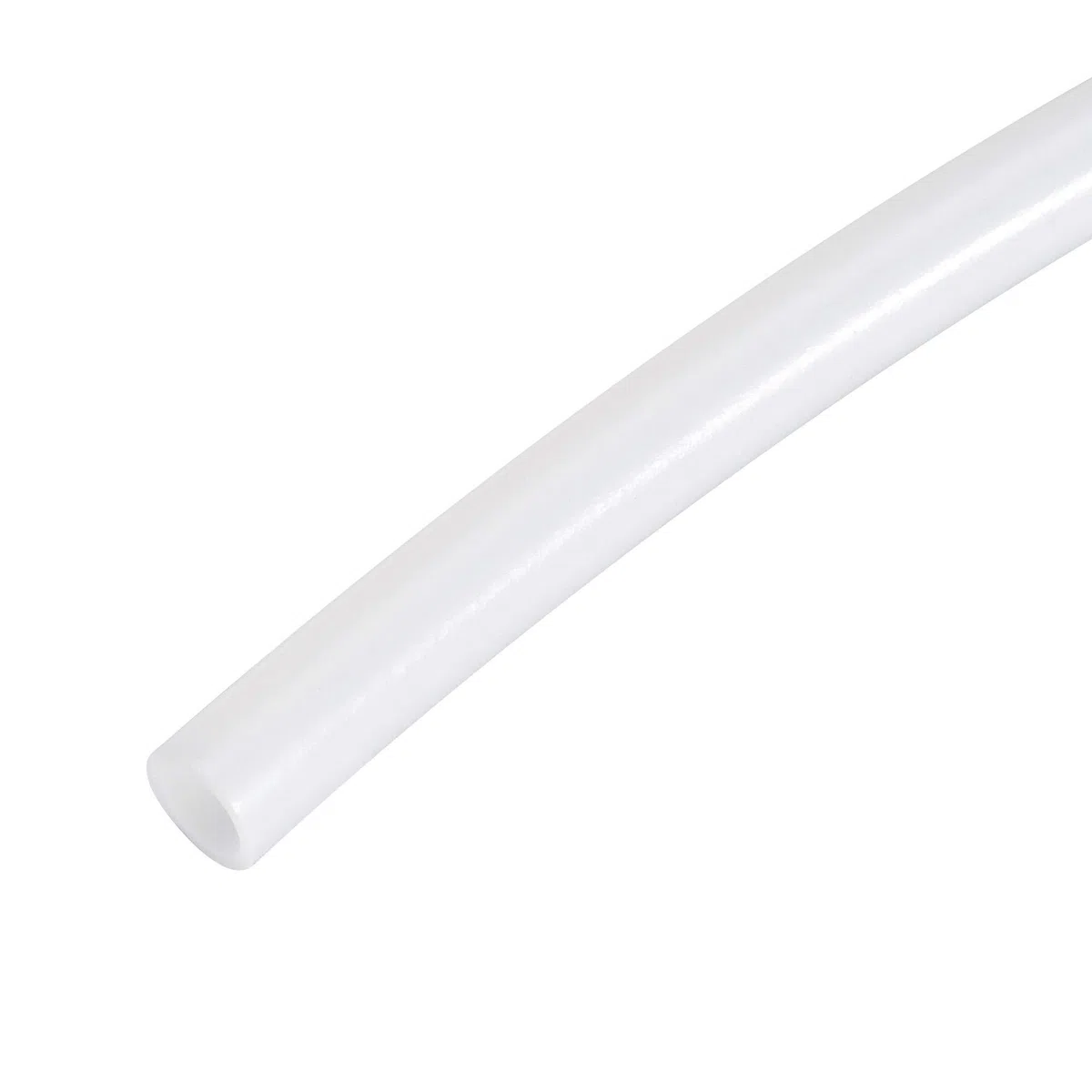 sourcing map PTFE Tubería Manguera Alta Temperatura Tubo Tubería Multifuncional Aislante 8mm ID x 10mm OD x 4.92pies Blanco