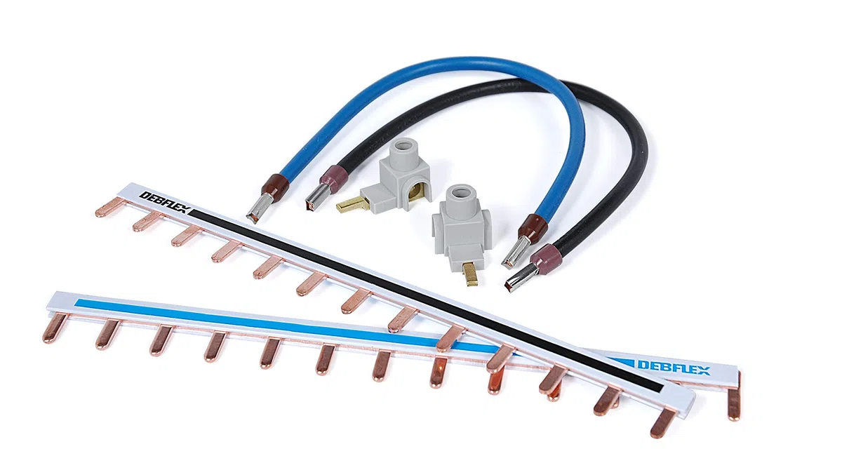 Kit De Cableado De 1 Hilera para Disyuntor De Tornillo (2 Peines, 2 Terminales, 4 Cables)