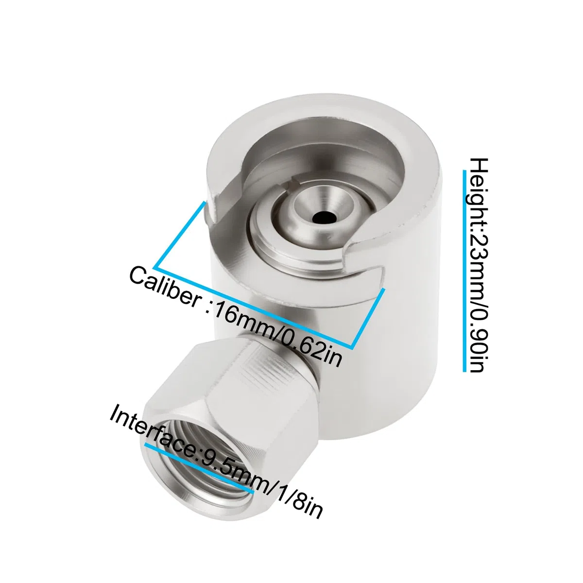 Acoplamiento Deslizante de Engrasador de 16 Mm con Rosca G1/8" para Pistola Engrasadora