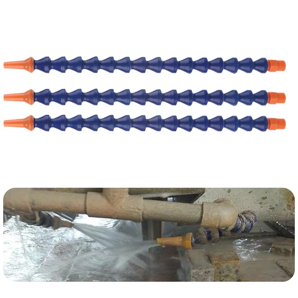 10 boquillas redondas de 1/4 PT, manguera flexible de refrigerante de aceite, color azul y naranja