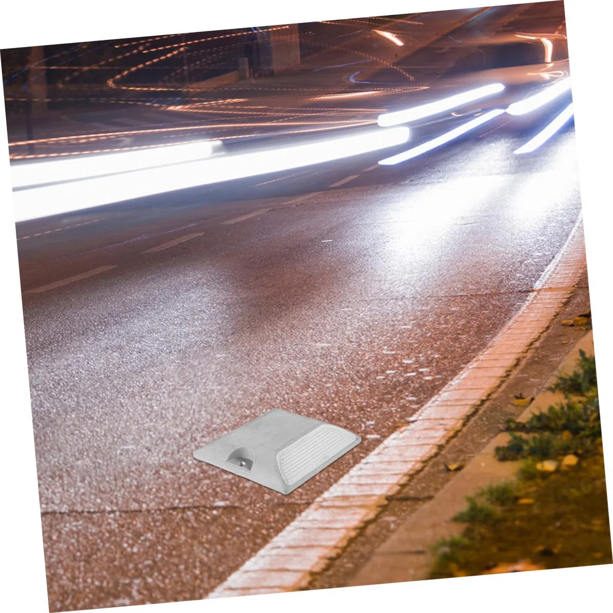 Marcadores Reflectantes de Carril para Caminos de Entrada, 4 Piezas de Plástico Blanco Alta Visibilidad Nocturna para Señalización Vial Segura