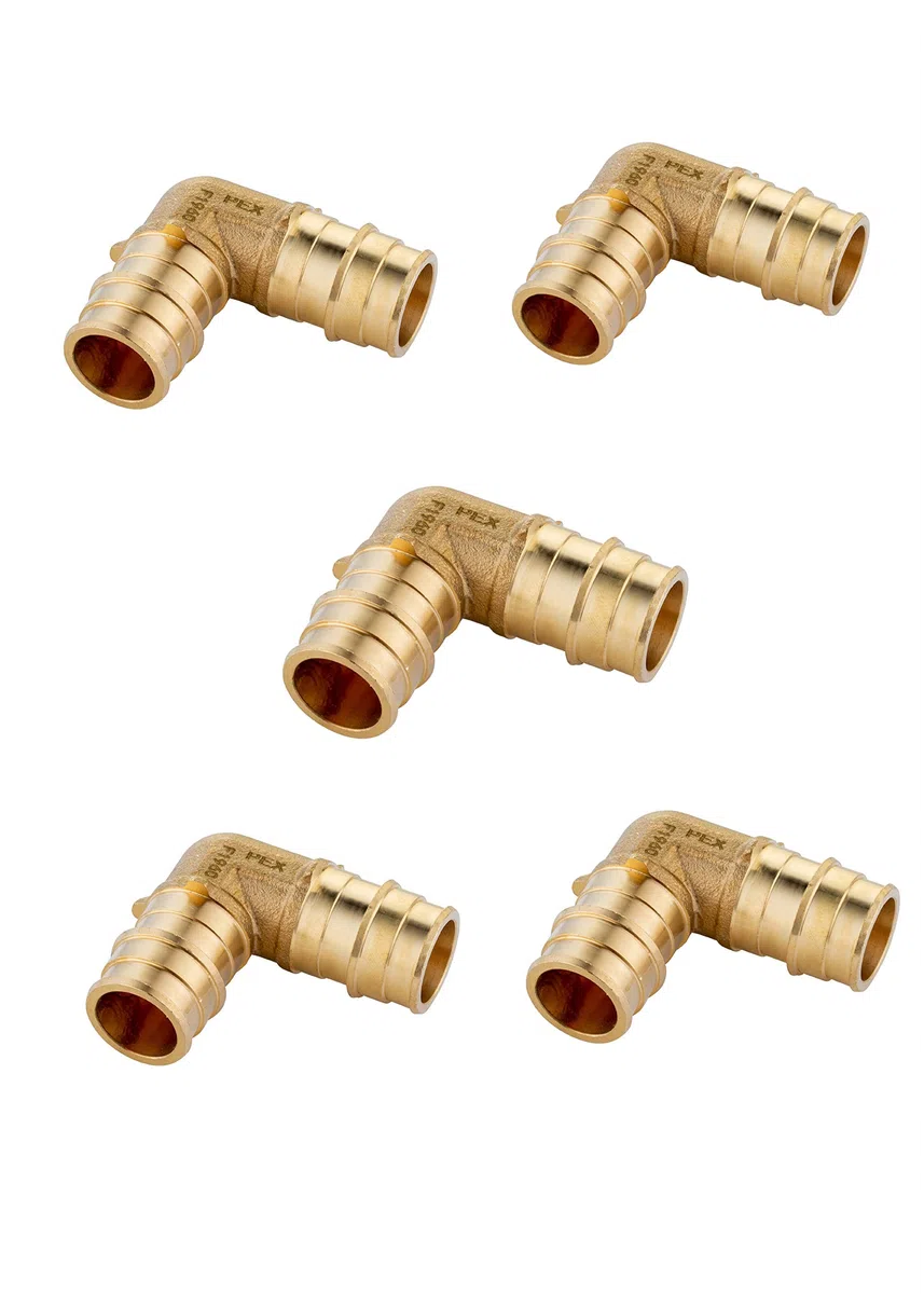 EFIELD Pex A Expansión de flujo completo de 1 x 1 pulgadas, codo F1960 sin plomo, 5 piezas