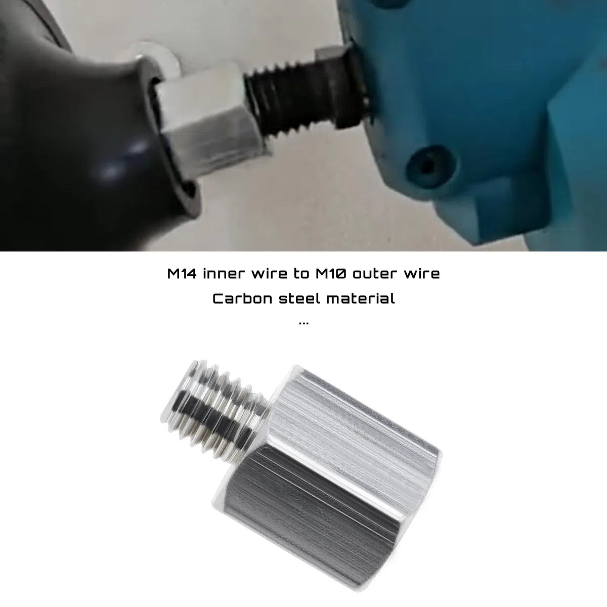 ECSiNG Adaptador de Rosca Hembra M14 A Rosca Macho M10 para Amoladora Angular Pulidora Broca Interfaz Conector Adaptador Convertidor Accesorios para Herramientas Eléctricas Acero Al Carbono