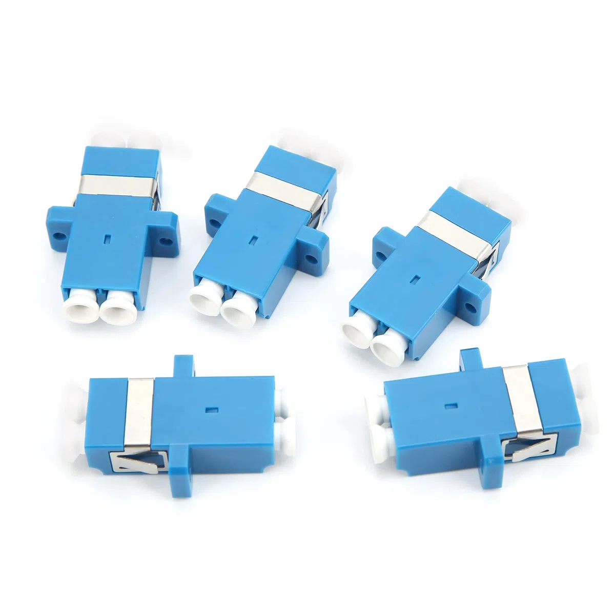 YWBL-WH Adaptador de Fibra Óptica LC-LC UPC 50 Unidades, Acoplador Dúplex para Redes de Alta Velocidad y Conexión Industrial Fibra Óptica Conector Adaptador