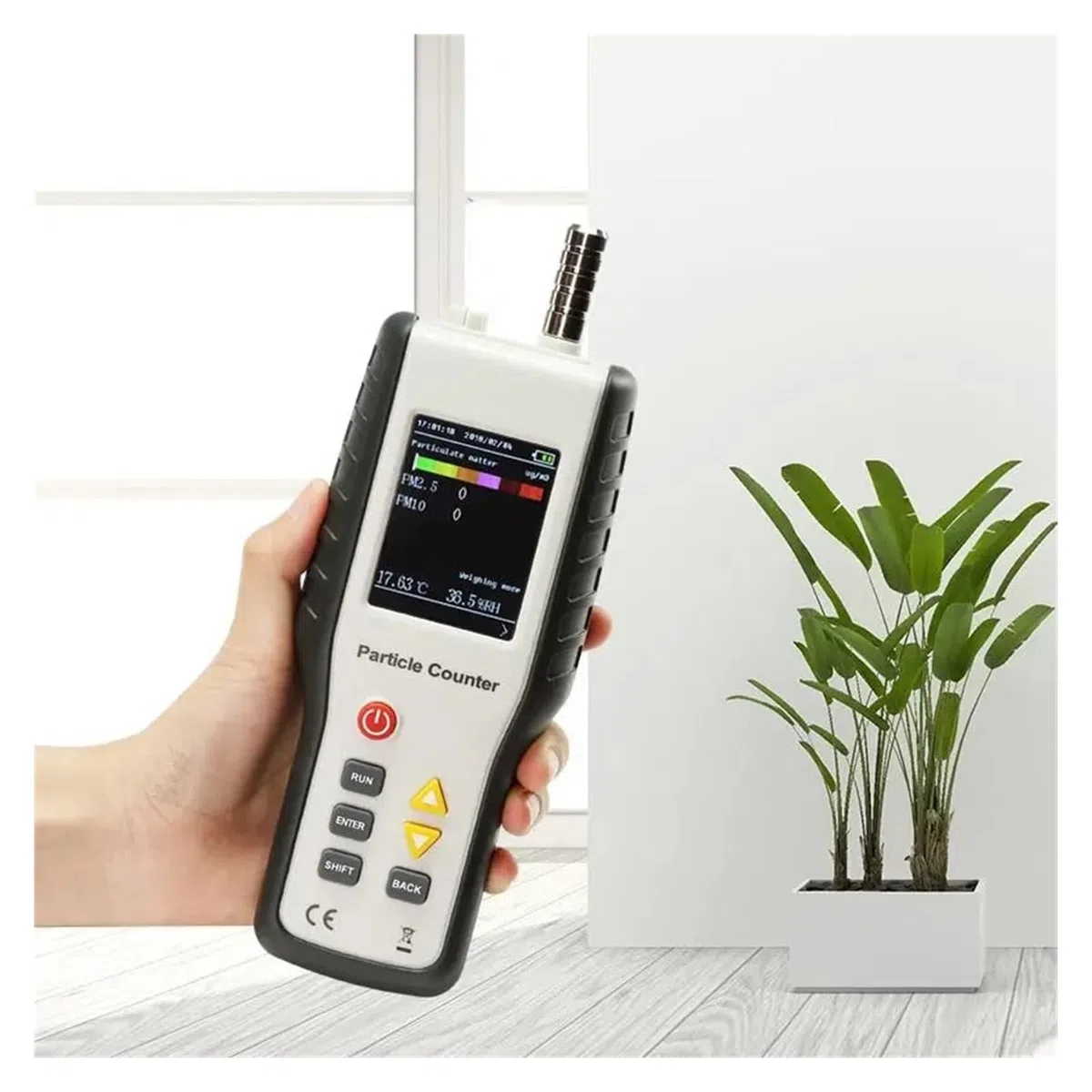 Monitor de calidad del aire, Contador De Partículas Del Analizador Gas Interior HT-9600 Y Detector Fugas CO2 For Monitorear La Calidad Aire PM 2,5