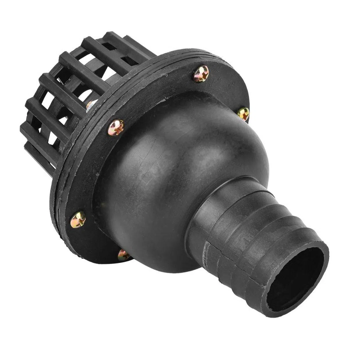 Válvula de pie de bomba de agua Válvula de retención plana de baja presión de PVC negro Válvula plana de baja presión para máquina de fluido(1.5in)