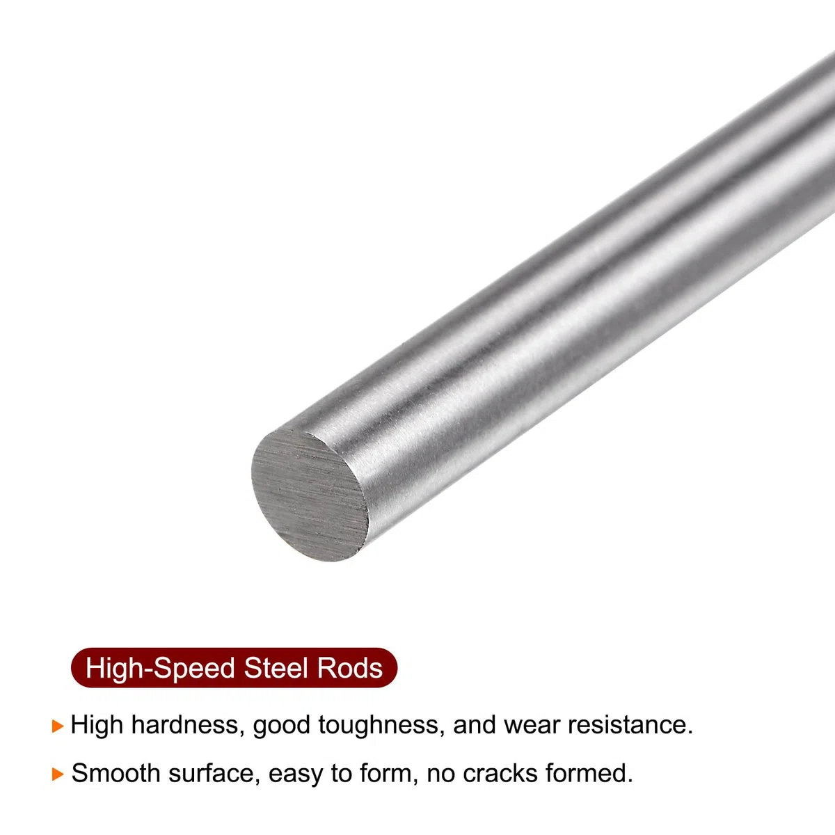 sourcing map 5 varillas redondas de 5,9 mm x 100 mm de acero de alta velocidad (HSS), herramientas de manualidades para torneado, perforación y roscado