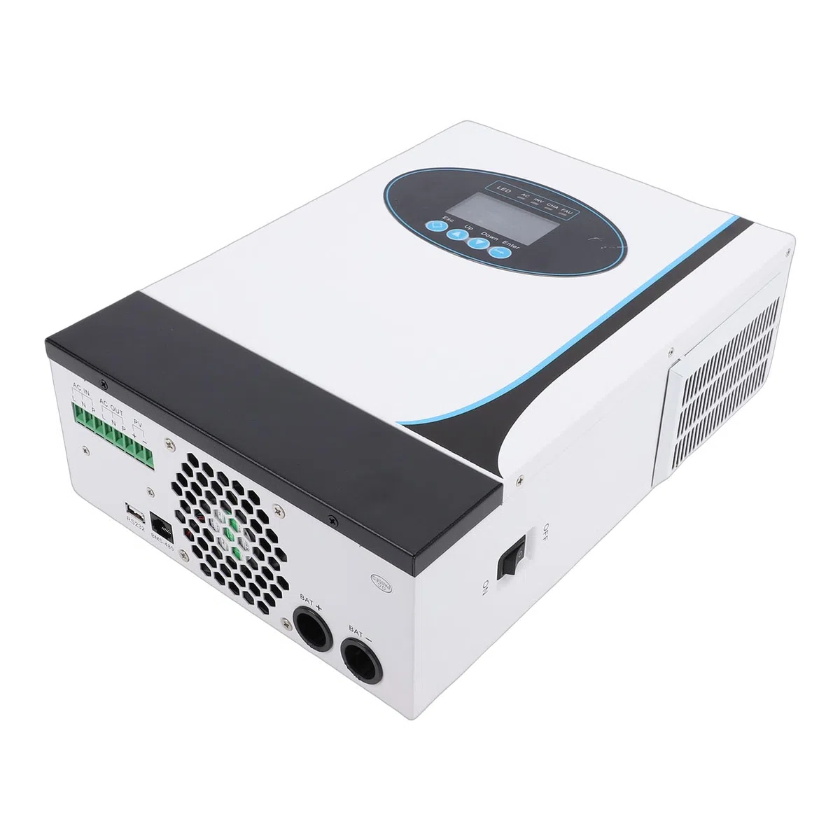 Inversor Solar Híbrido, Inversor de Onda Sinusoidal Pura Fuera de la Red de 1,2 KW MPPT Incorporado con Funcionamiento sin Batería para áreas Pastorales de Islas Escolares en el Hogar