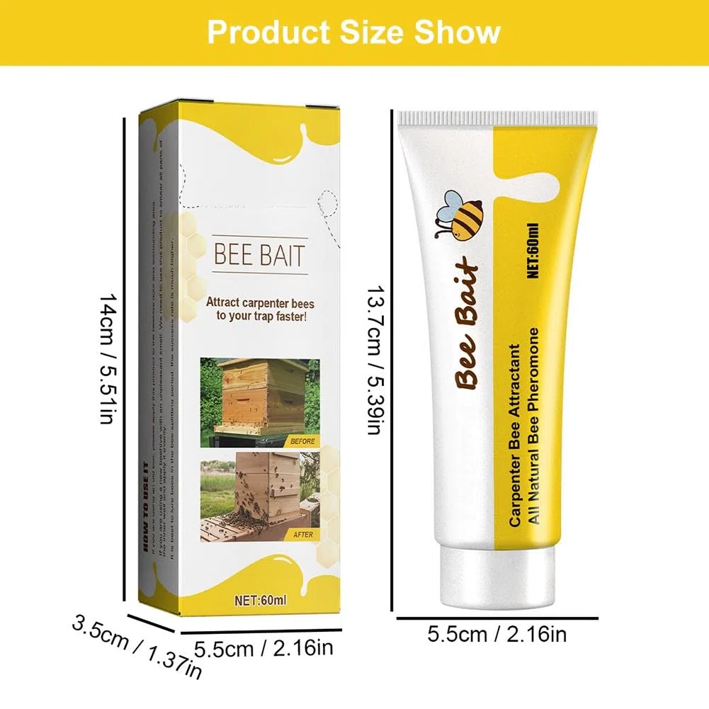 Gel Atrayente de Abejas para Apicultura, Capturador de Abejas Silvestres de Exterior, Capturador Líquido de Enjambres de Colmenas, Atrayente de Abejas, Trampas para Abejas, para Granja, 60ml