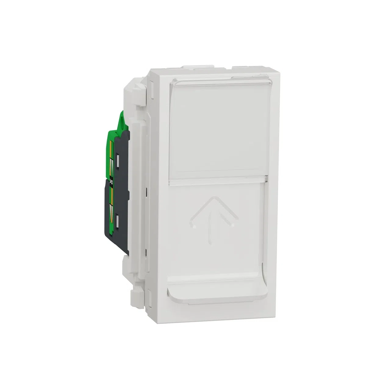 Schneider Electric Unica - Enchufe RJ45 simple (cat. 6, FTP, 1 Mp), color blanco