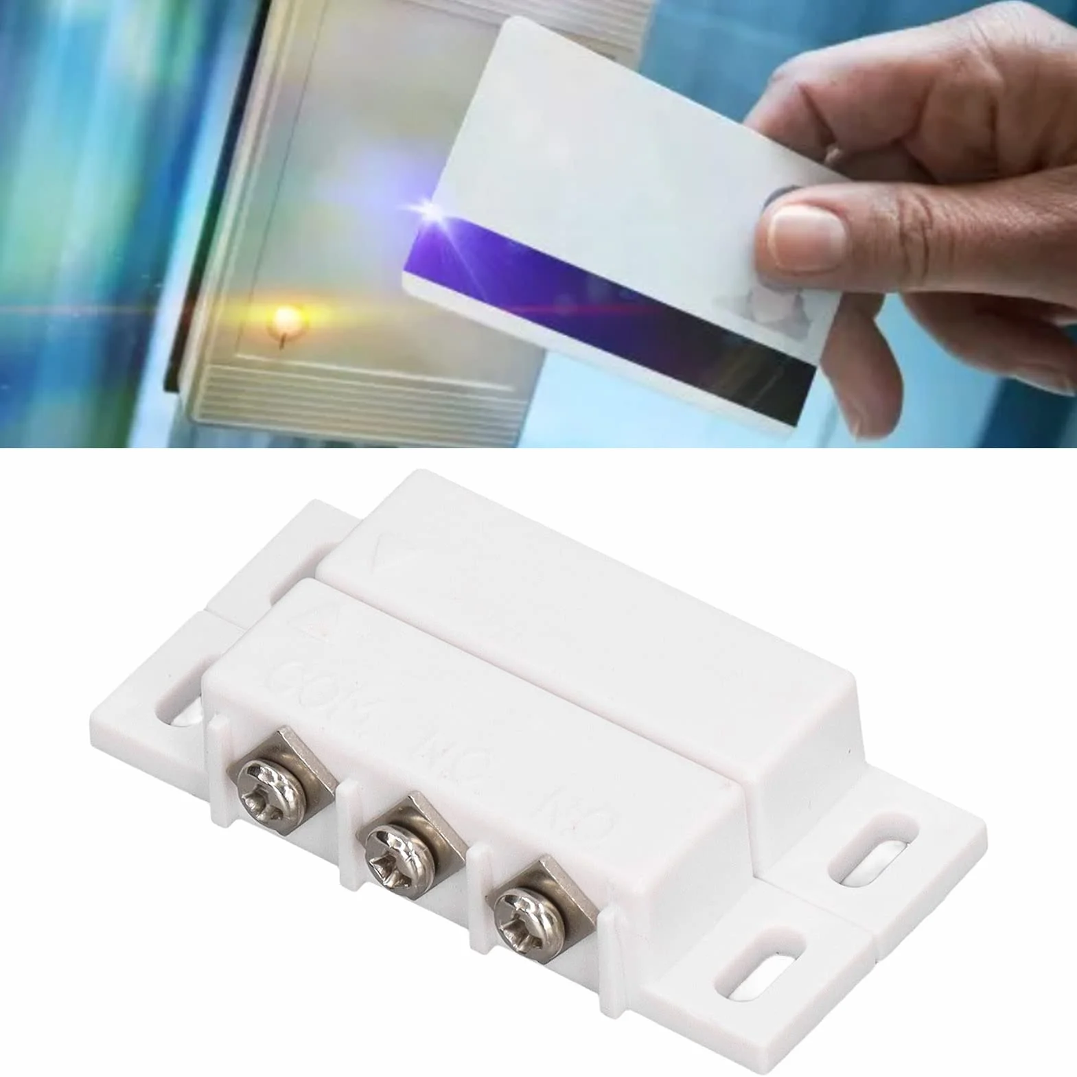 Juego de Interruptores de Láminas Magnéticos de 2 piezas: Interruptor de Puerta Magnético Normalmente Abierto/cerrado para Puertas e Interruptor Magnético Confiable para Sistemas