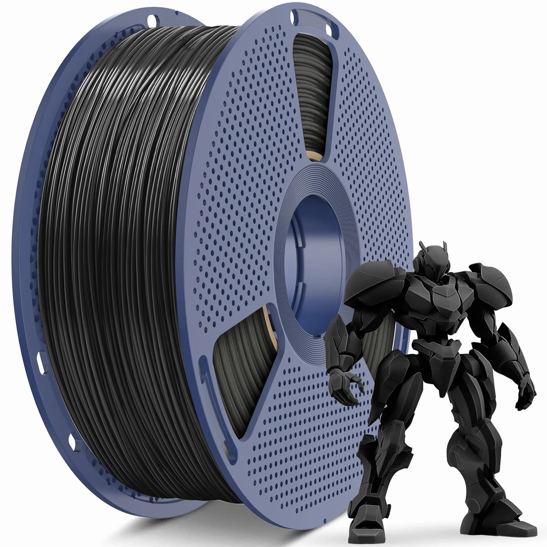 SUNLU ABS Filament 1,75mm, Alta Resistencia a Altas Temperaturas, Filamento para Impresora 3D de 1,75 mm, Bobina de 1 kg, abs Negro
