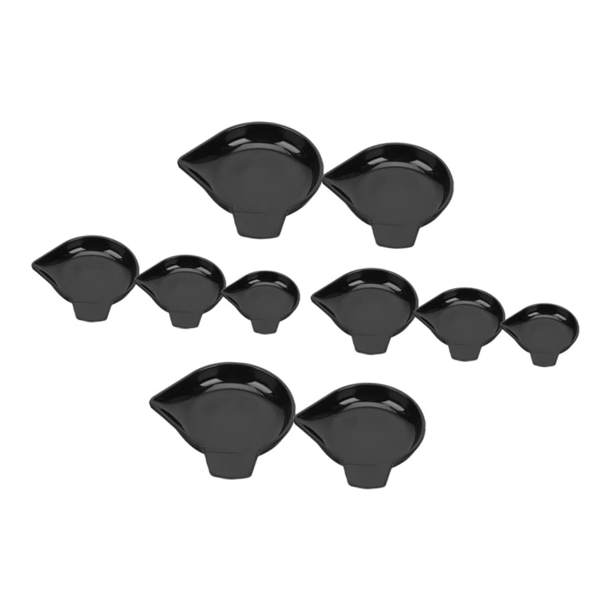 MAGICLULU 10 Platos de Pesaje para Báscula Digital de Pp Negro Diseño de Asa, Fáciles de Transportar para Aplicaciones de Manejo de Muestras y Polvo en Laboratorio