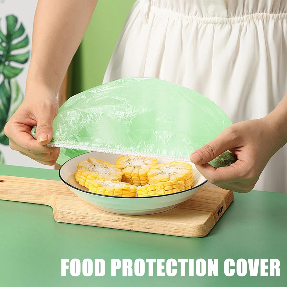 Funda protectora de alimentos Tapa de plástico para alimentos (60 unidades, reutilizable), diseño de caseta