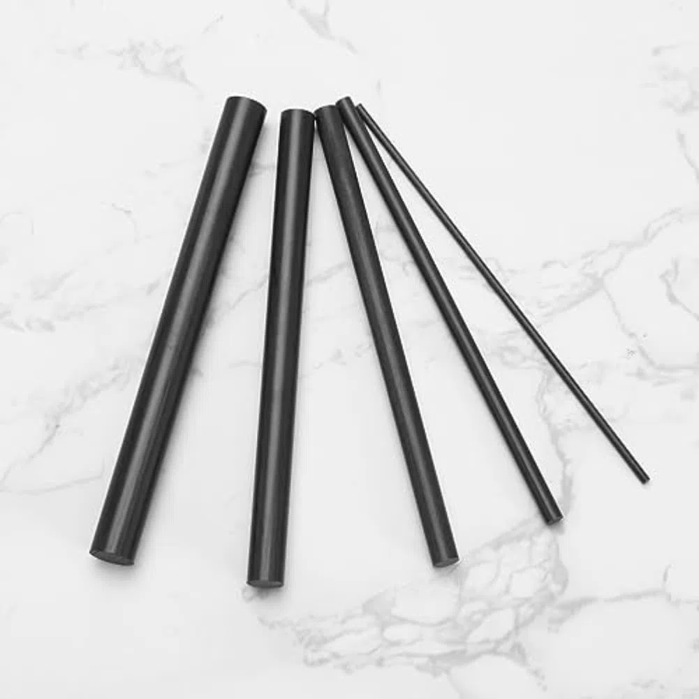 Kit de reparación de caña de pescar, tubo de fibra de carbono de 1 mm a 10 mm de diámetro por 10 cm de longitud para soluciones de fijación de caña rota (kit1)