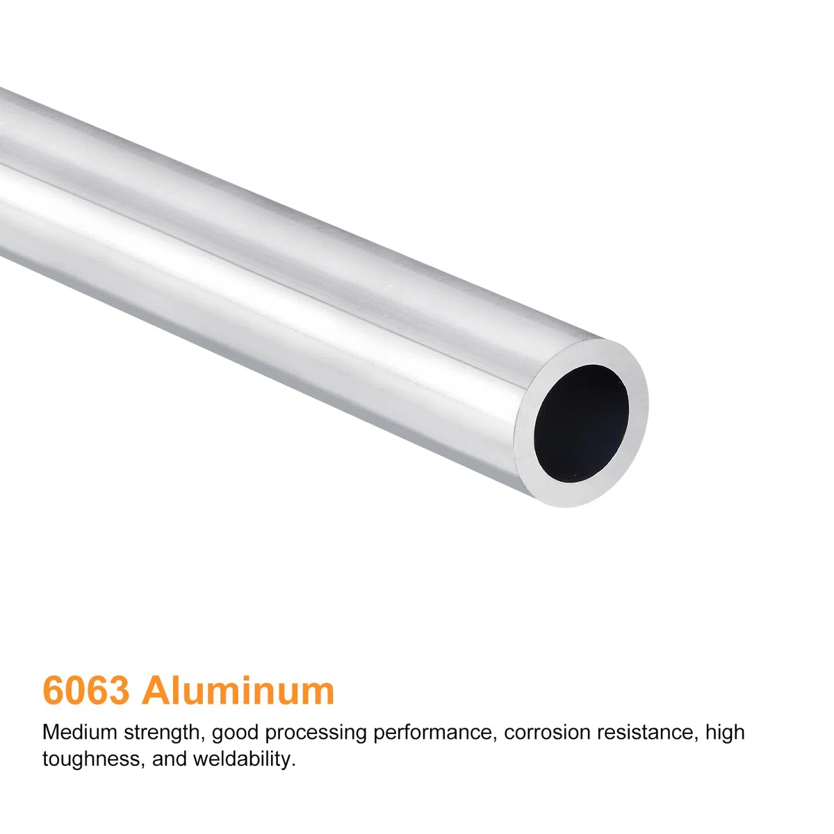 QUARKZMAN 6063 Aluminio Redondo Tubo, 22 mm de Diámetro Exterior, 18 mm de Diámetro Interior y 400 mm de Longitud, para Proyectos de Bricolaje Industriales