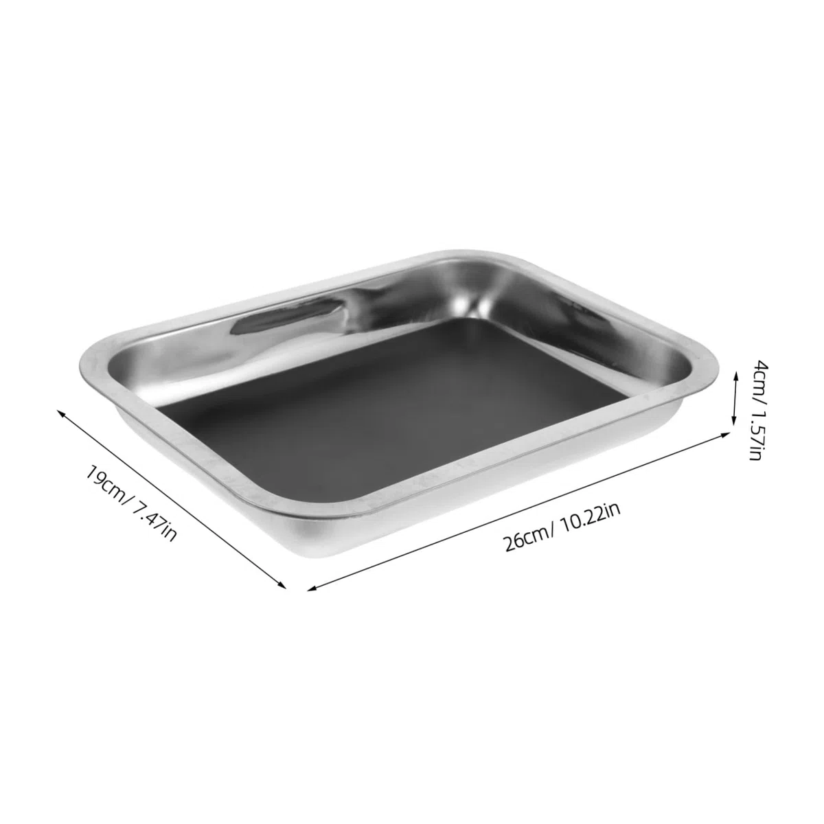 Hohopeti Bandeja de Disección Fácil de Limpiar Segura y Robusta de Acero Inoxidable para Laboratorio Escolar Adecuado para Estudiantes en Experimentos Científicos