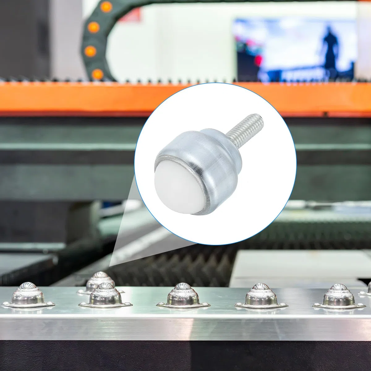 PATIKIL Rodamiento De Bolas Giratorias De 1", 4 Unidades De Bolas Redondas Giratorias De Nylon, Ruedas De Acero Al Carbono Para Muebles De Transmisión De Rodillos Transportadores