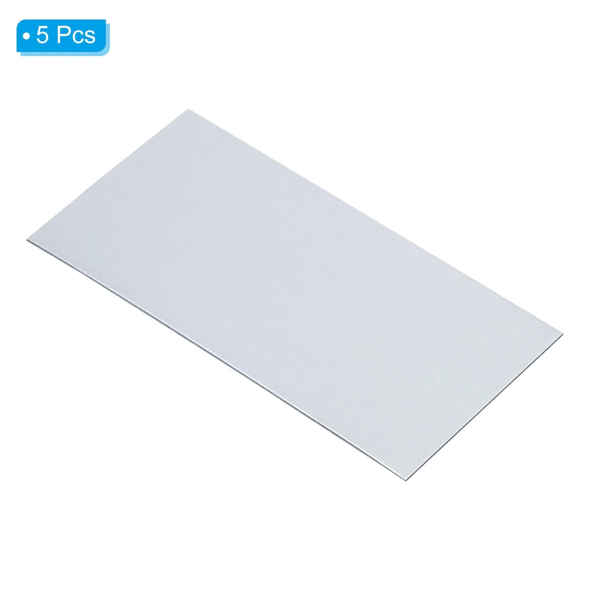 PATIKIL 5 Láminas de Acero Galvanizado, Placas de Acero Galvanizado de 10x5 cm y 0,8 mm de Grosor para Reparación de Tejados, Fijación, Manualidades y Proyectos de Bricolaje