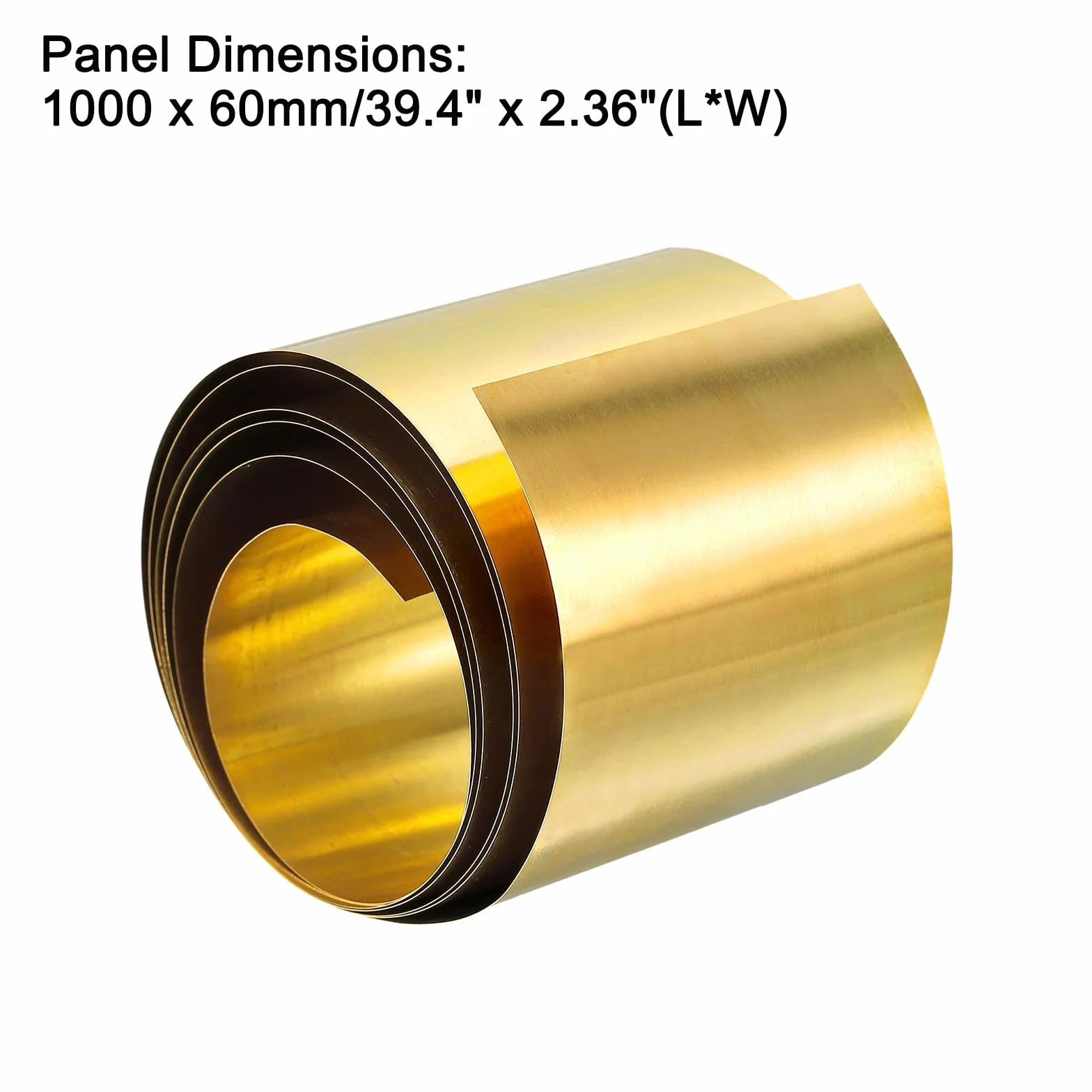 QUARKZMAN Latón Hoja Rollo, Metal Lámina Placa 1000mm x 60mm x 0,3mm