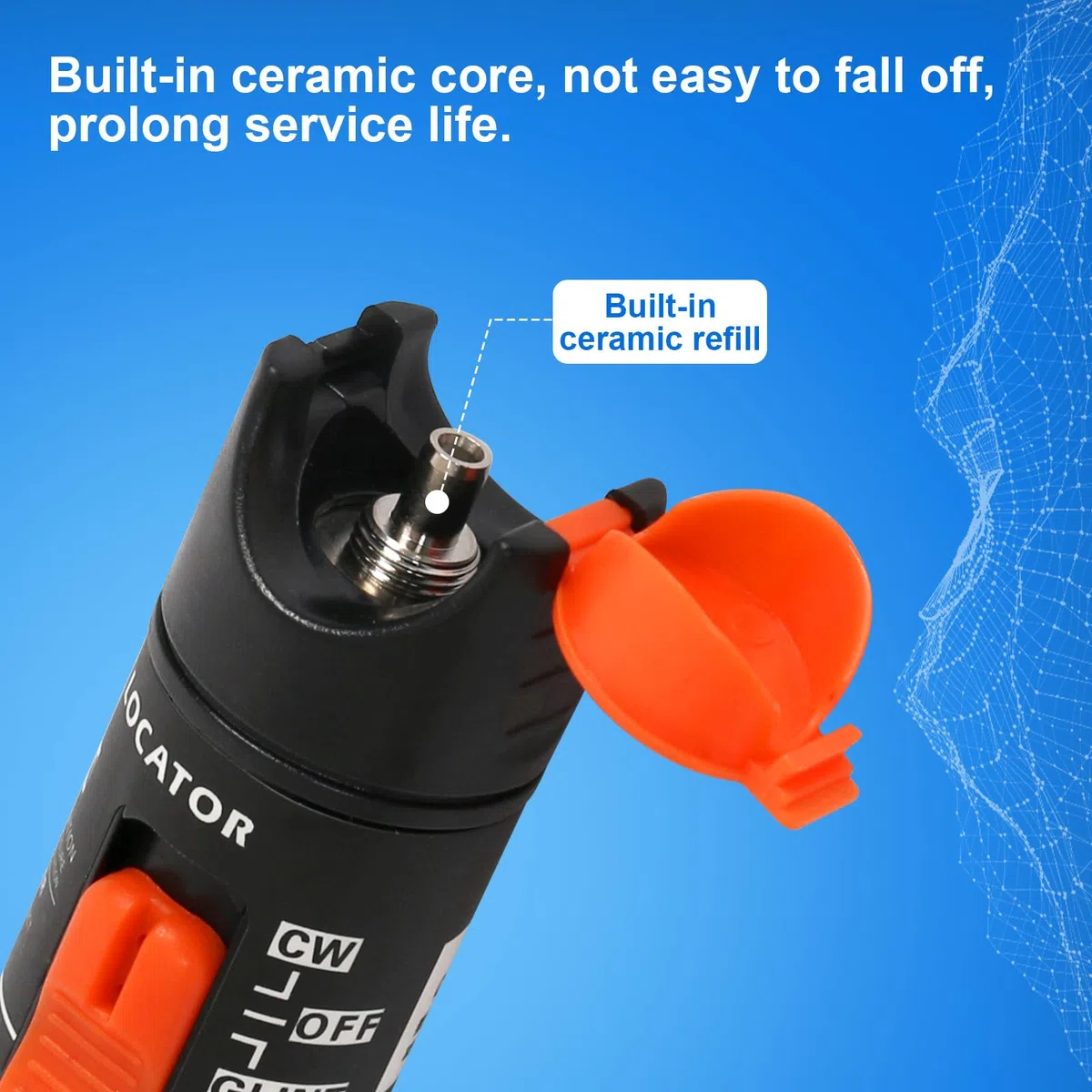 Osairous Localizador Visual de Fallas, 10mW Probador de Cable de Fibra Óptica Rango de 10KM SC/FC/ST Interfaz de 2.5 mm para Probar Cables de Red de Fibra Óptica