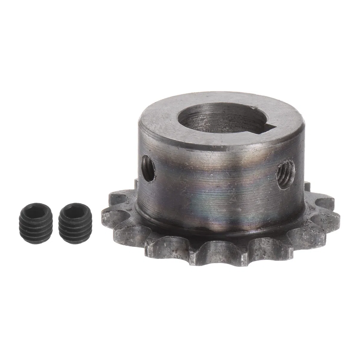 sourcing map 06B Rodillo Cadena Piñón 15T Paso 3/8" 18mm Diámetro A3 Carbono Acero Motor Accionamiento Engranaje