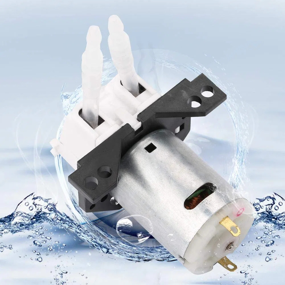 FTVOGUE Bomba Peristáltica DC12V / 24V Bomba Dosificadora DIY Cabeza de Tubo Peristáltico Para el Laboratorio de Análisis Químico Químico(White12v 3 * 5)
