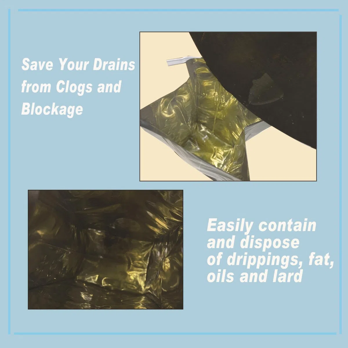 Bolsas de almacenamiento de grasa,Bolsa de almacenamiento de aceite | Bolsa de basura de aceite usado - Contenedor de eliminación de aceite de 20 piezas, recipiente para grasa y aceite de