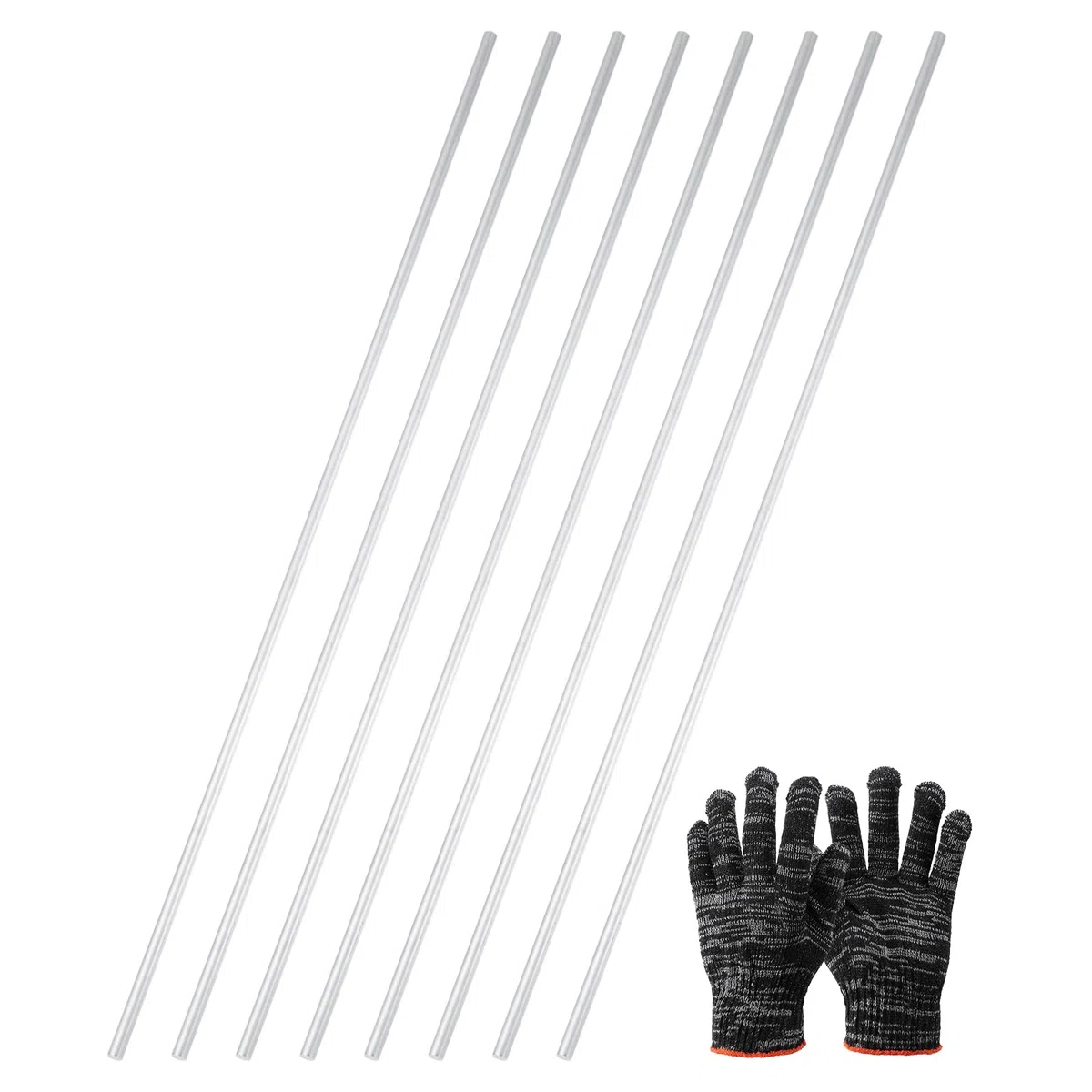 QUARKZMAN 8 Piezas Varilla De Aluminio 6061 5/32"(4mm) Diámetro 16"(407mm) Largo Barra Maciza Para Torno Varilla Redonda De Metal Para Manualidades Industriales Modelismo, Color Plateado