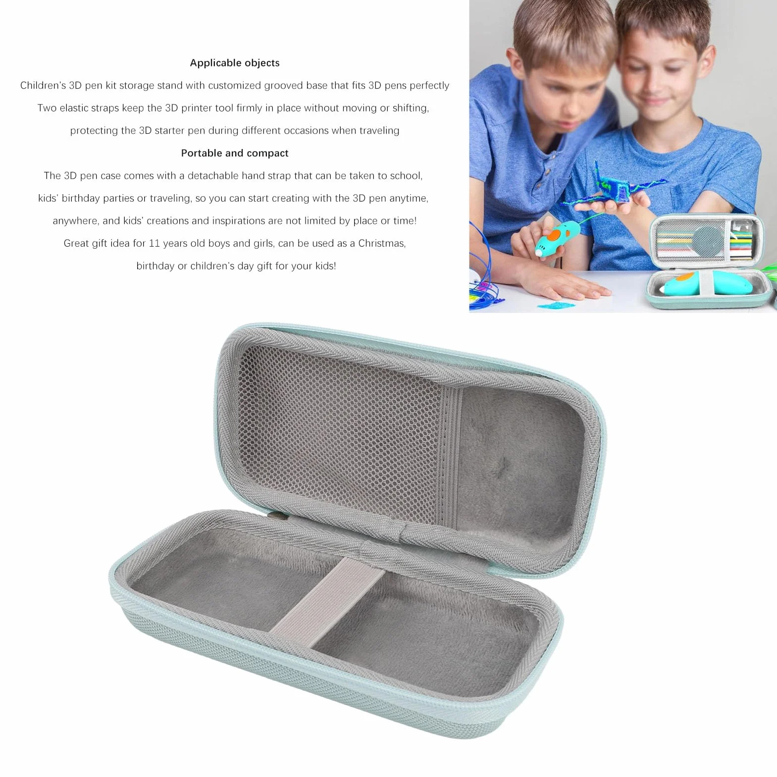 Estuche para Bolígrafo 3D, Estuche de Almacenamiento de Gran Capacidad para Bolígrafo de Impresión 3D, Soportes Protectores para Paquete de Recarga de Filamento de Impresión 3D y