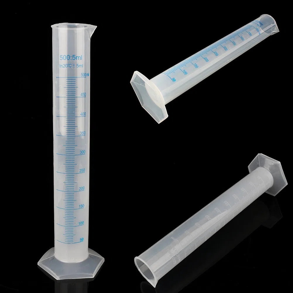 Cilindro Graduado De Plástico, 500 Ml De Cilindro De Medición Probetas Azul Graduada Tubo De Prueba para De Medición Laboratorio De Líquidos