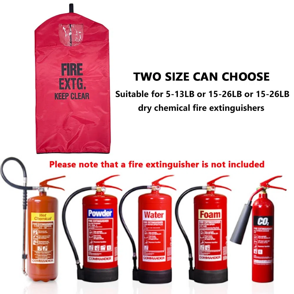 Funda para extintor – Protector de Seguridad contra arañazos y Desgaste, Resistente, 1 Unidad (5–13 LB)