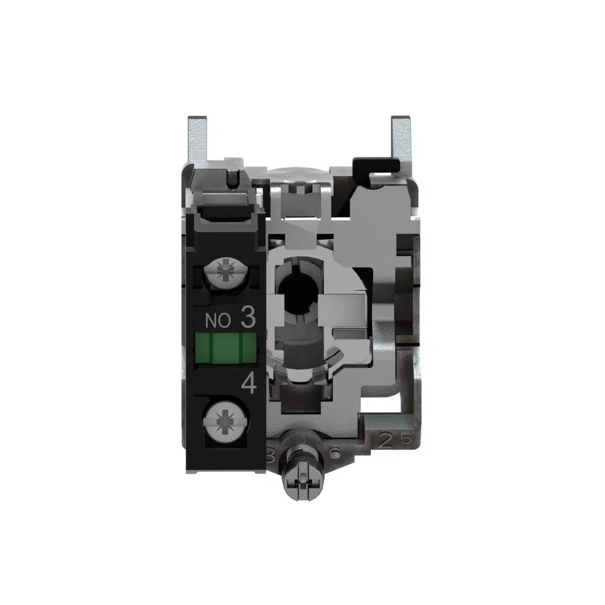 Schneider Electric XB4BD21 Selector Diámetro 22, Mango de 2 Posiciones, 1 Na, Negro