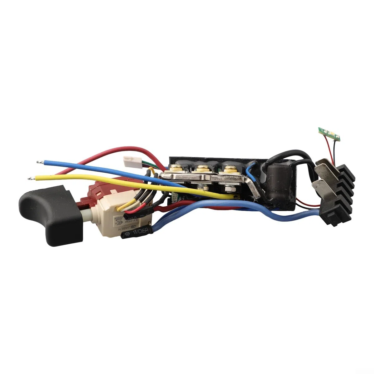 Interruptor de repuesto para taladros de mano eléctricos, 1 paquete de interruptor de plástico y metal compatible con modelos WORX WU175 WX175 WX373, control de velocidad ajustable para una fácil