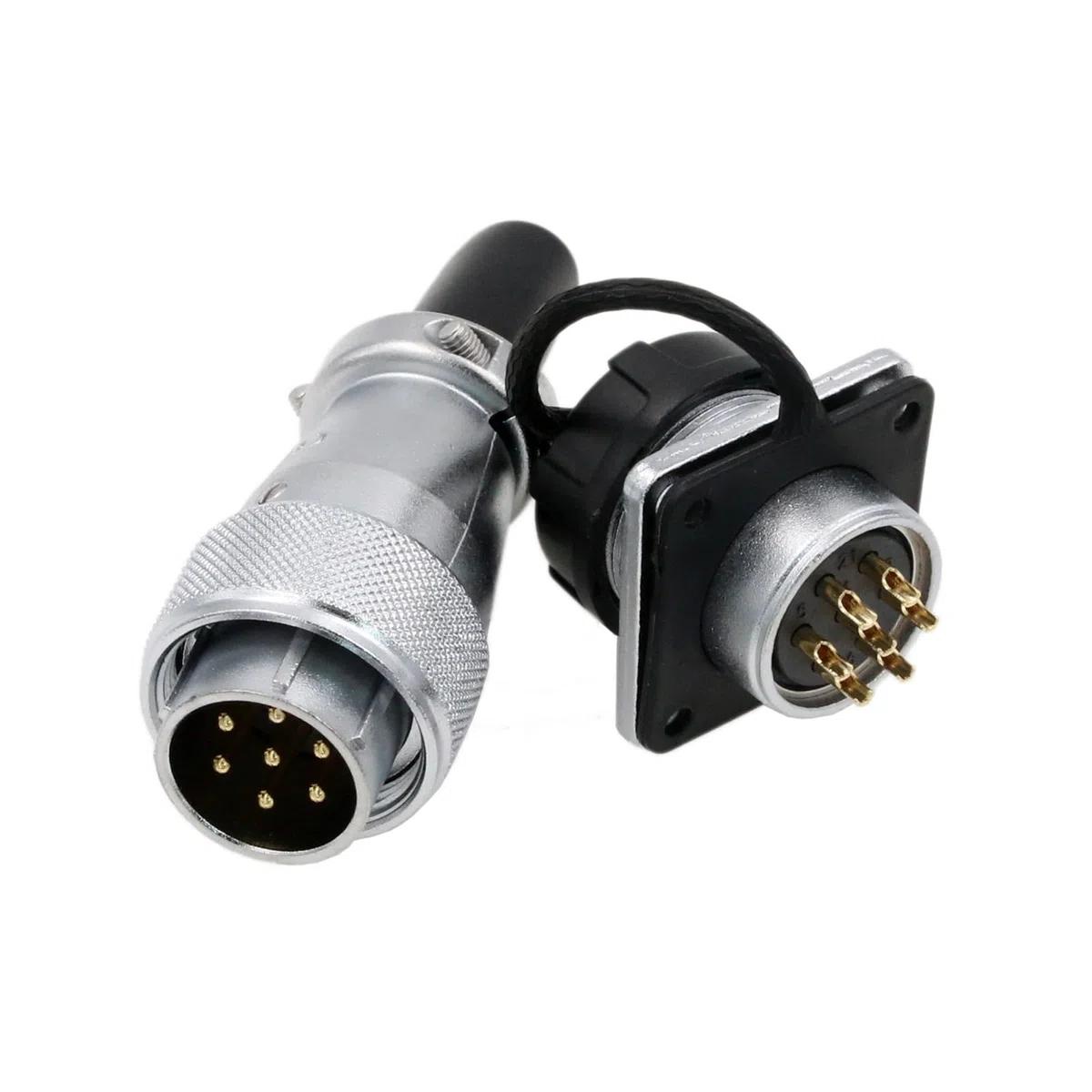 HangTon WS20 Conector eléctrico de 7 pines 10 A prueba de polvo Heavy Duty Industrial Aviation Circular Metal Solar Automotive Aplicación al aire libre