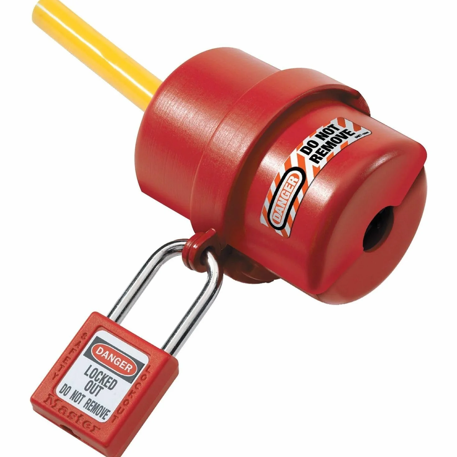 Master Lock 487 Bloqueo de enchufe giratorio para enchufes de 120 y 240 voltios