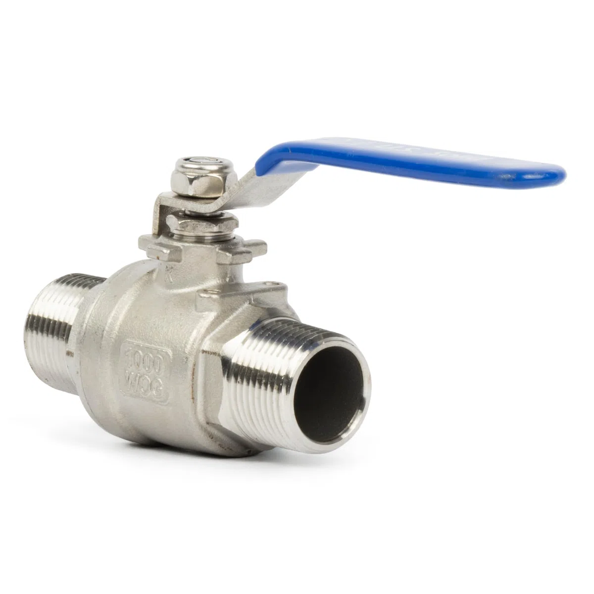 U.S. Solid Válvula de bola DN20 de 3/4 pulgadas - 304 rosca exterior de acero inoxidable G rosca completa conexión de 2 vías